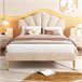 Marco de la cama 190x140 Beige