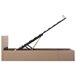 Cama canapé hidráulica cuero sintético 100x200 Marron