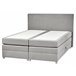 Beliani Cama continental Poliéster MINISTER 168x209 Gris Claro