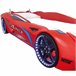 Cama coche LE MANS 90x190cm con luces led Rojo