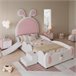 Cama infantil de pu Cama infantil de pu Blanco