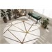 Alfombra EMERALD exclusivo 1013 circulo - glamour 120x120 Crema