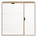 Zapatero MONTBLANC 112x105x23,5cm color roble y blanco Blanco