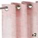 Vipalia Pack 2 Unidades Cortinas confeccionadas visillo semitransparentes anillas metal 