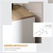 Aparador de Cocina Melamina de Madera HOMCOM 90 Blanco