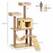 Árbol para Gatos Melamina de Madera, Yute, Poliéster PawHut Amarillo