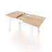 Mesa de comedor extensible Danna 123x75 Blanco/ Madera