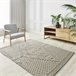 Alfombra de estilo étnico con relieve PAMUK - ATTICGO 60x90 Crema