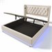 Cama de matrimonio de algodón con almacenaje 150x210 Beige