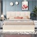Cama, LED, cama con muelles, cama doble, cama funcional 146x204 Cama, LED, cama con muelles, cama doble, cama funcional 146x204 Beige