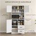 Alacena de Cocina Melamina de Madera HOMCOM, hogar - cocina Blanco