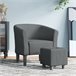 Sillón Con Diseño De Cubo Gris Oscuro