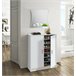 Armario multiusos 2 puertas efecto madera Blanco