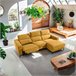 Chaise longue 4 plazas relax eléctrico DRAX derecho mostaza Mostaza