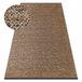 Alfombra FLORENCE 24021 glamour tejido plano flecos 135x190 Marron Claro