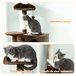 Árbol para Gatos Aglomerado de Madera, Felpa PawHut Marron