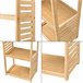 Mueble columna de baño Forssa de 7 niveles bambú Natural
