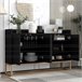 Aparador, 4 puertas, mueble comedor, comedor, sala, cocina 120 Negro
