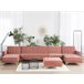 Beliani Sofá modular Terciopelo ABERDEEN Rosa