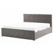 Beliani Cama con somier Terciopelo ROCHEFORT 170x214 Azul Marino