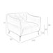 Sillón tapizado en piel con capitoné Marron Claro
