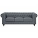 Beliani Sofá esquinero Poliéster CHESTERFIELD Gris