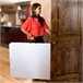 Mesa rectangular plegable blanco efecto granito LIFETIME 184 x 76 x 73,5 cm Blanco