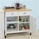 Carrito de Servicio con 2 estantes 2 cajones FKW62-WN SoBuy Blanco