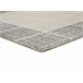 Alfombra geométrica con relieve FLORA - ATTICGO 160x230 Blanco/ Plateado