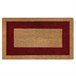 Acomoda Textil - Felpudo de Coco Natural Ecológico con Cenefa. 33x60 Rojo