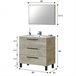 Mueble baño Alise 3 cajones, espejo y lavabo, Alaska Madera