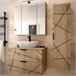 Conjunto de muebles con lavabo individual y columna Teren 80 Madera
