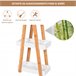 Armario de Baño Bambú, MDF kleankin, hogar - baño 30 Blanco