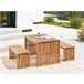 Beliani Conjunto de comedor BELLANO Madera Clara