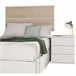 Conjunto Dormitorio Juvenil Cabecero y Mesita Blanco/ Madera