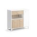 Mueble Microondas FRESH DMF 2 Puertas roble y blanco Blanco/ Madera