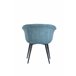 Silla de comedor RIZOS tapizada en tela Azul
