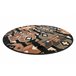 Alfombra de lana SUPERIOR circulo DIAS Étnico 135x135 Multicolor