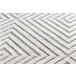 Alfombra SEVILLA Z788 laberinto griego Franjas Bereber 140x190 Blanco/ Gris