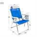 Aktive Pack 2 sillas playa plegables y multiposición asiento alto Azul