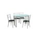 Conjunto de mesa con 4 sillas MILAN II Blanco/ Negro
