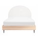 Beliani Cama con somier Poliéster MILLAY 156x211 Blanco/ Beige