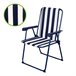 Silla plegable fija rayas marineras Aktive Garden Azul