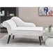 Beliani Chaise longue izquierdo Poliéster BIARRITZ Blanco
