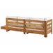 Beliani Conjunto de jardín MARETTIMO Blanco/ Beige