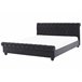 Beliani Cama con somier Terciopelo AVALLON 233x192 Negro
