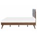 Beliani Cama con somier MDF POISSY 167x202 Gris