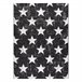 Alfombra de cuerda sisal FLAT Estrellas 160x230 Negro