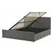 Beliani Cama con somier Terciopelo ROCHEFORT 150x214 Gris