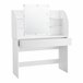 Tocador Köla Mesa de Maquillaje con Espejo con LED aglomerado 108 Blanco